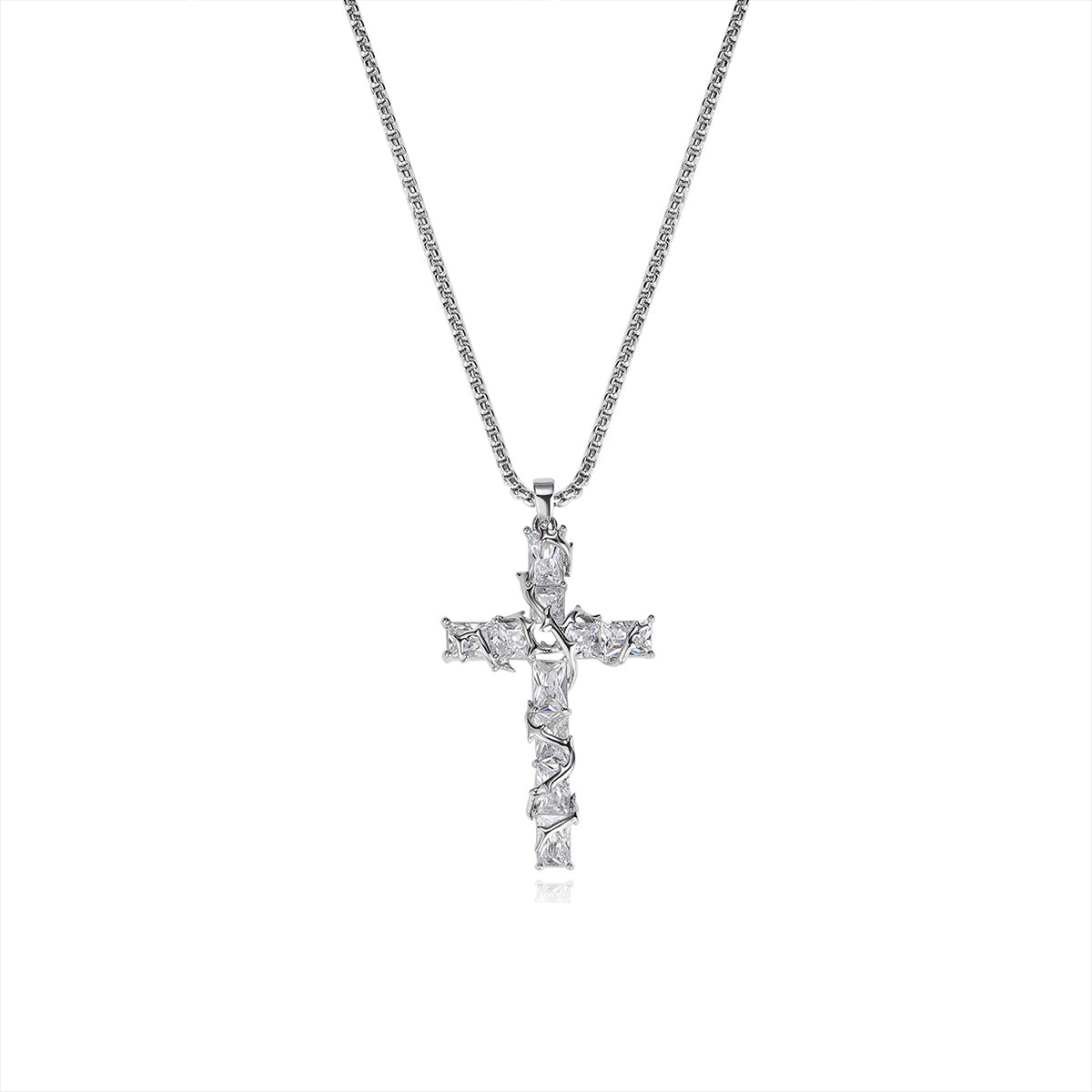 Thorn Cross Necklace Pendant - Luxury Niche High-end Original Layered Sweater Chain Jewelry