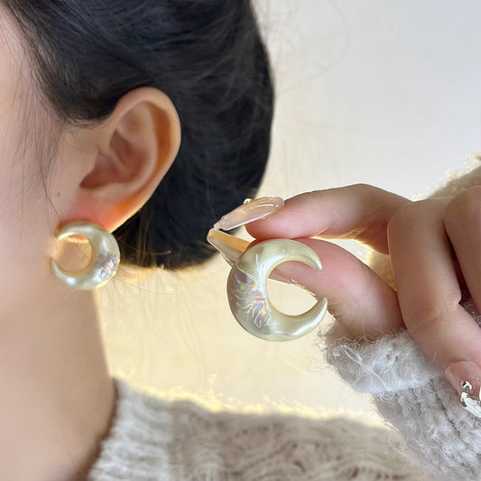 Aphrodite Garden French Vintage Enamel Flower Earrings - Elegant Statement Niche Studs