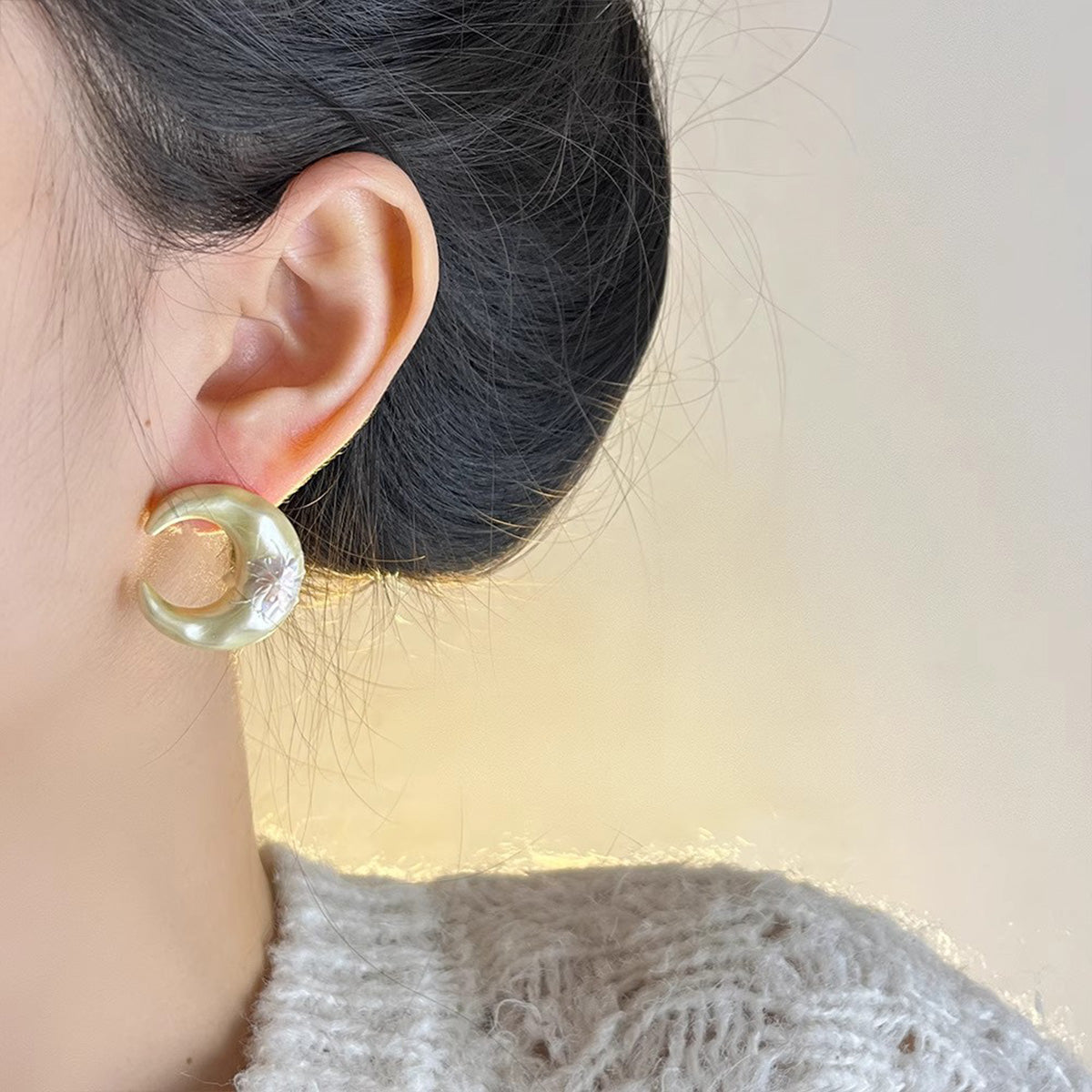 Aphrodite Garden French Vintage Enamel Flower Earrings - Elegant Statement Niche Studs