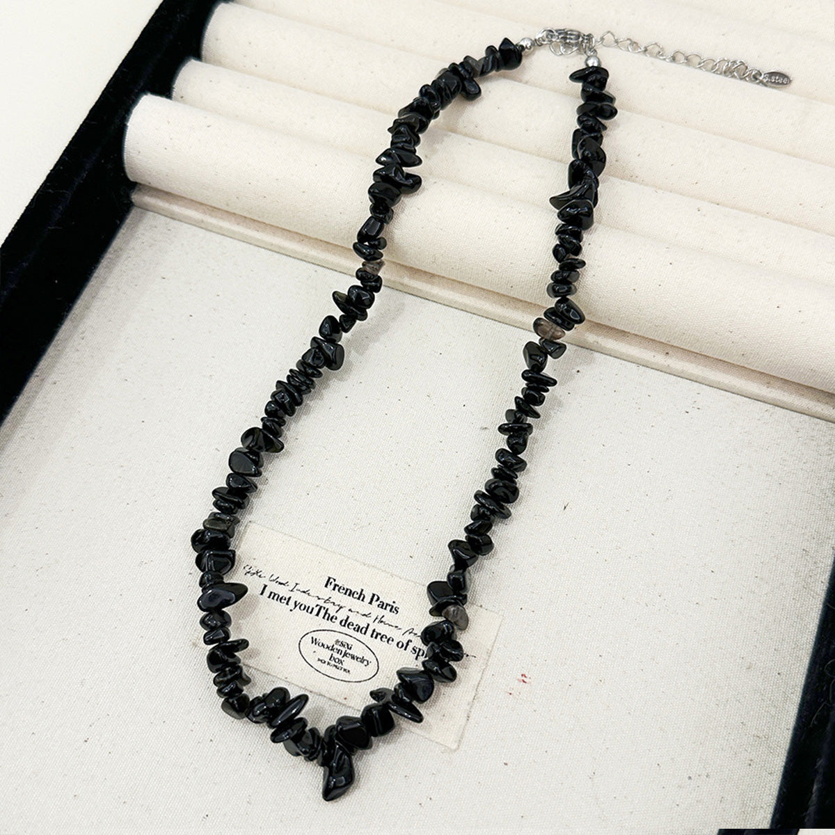 Natural Irregular Chip Bead Necklace - Women's Niche Bohemian Clavicle Chain Unique Statement Jewelry