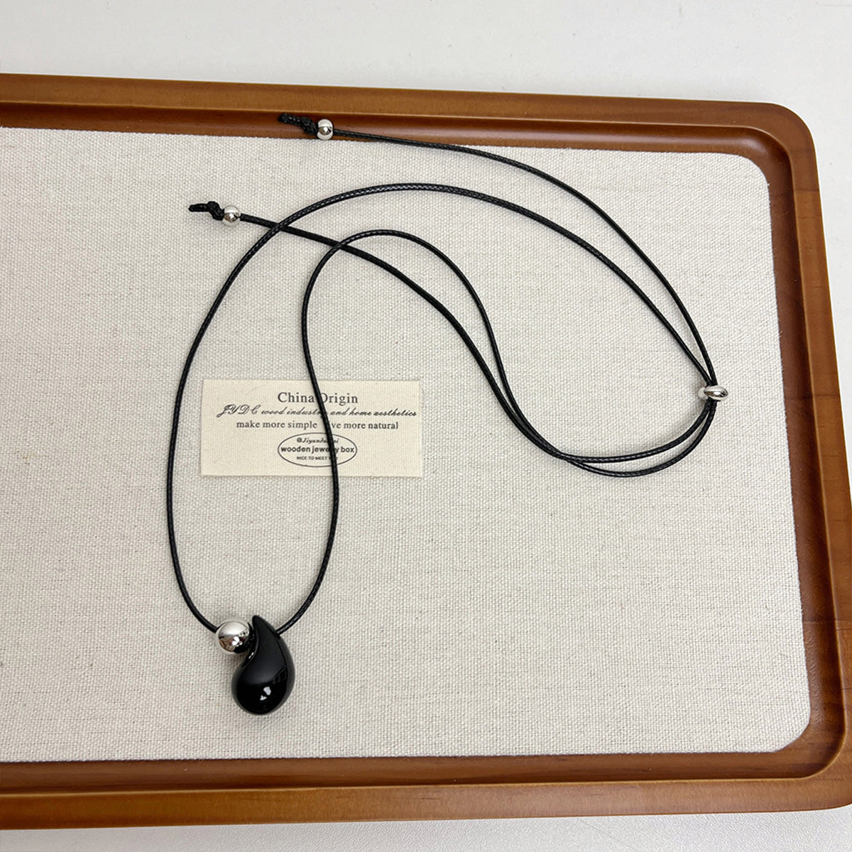 Ankora Red Drop Pendant Necklace - Elegant Women's Long Statement Sweater Chain