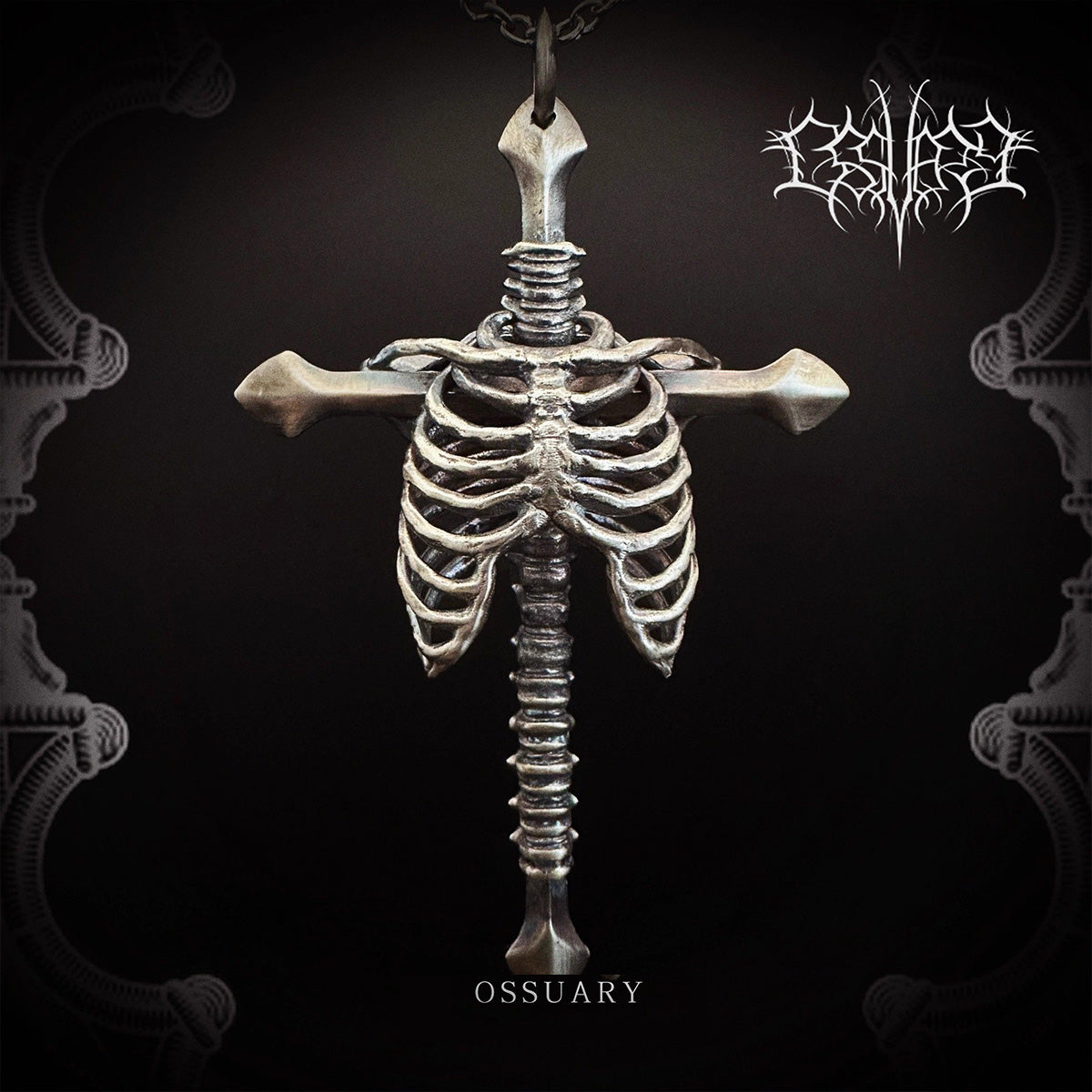 Redemption Pendant - Dark Gothic Rib Cross Necklace Niche Retro Statement Jewelry