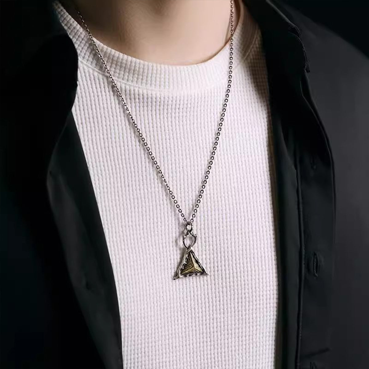 Eye of Horus Necklace - All-Seeing Eye God Amulet Vintage Men's Pendant Niche Gothic Jewelry