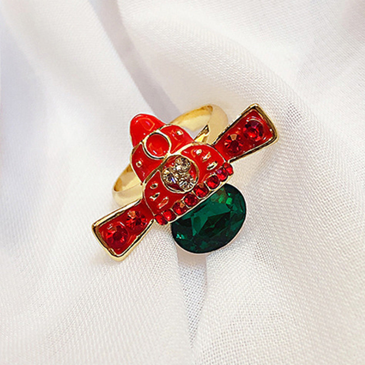 Chinese Opera Facial Mask Ring - Unisex Couples Open Adjustable Ring Niche Trendy Ancient Style Jewelry