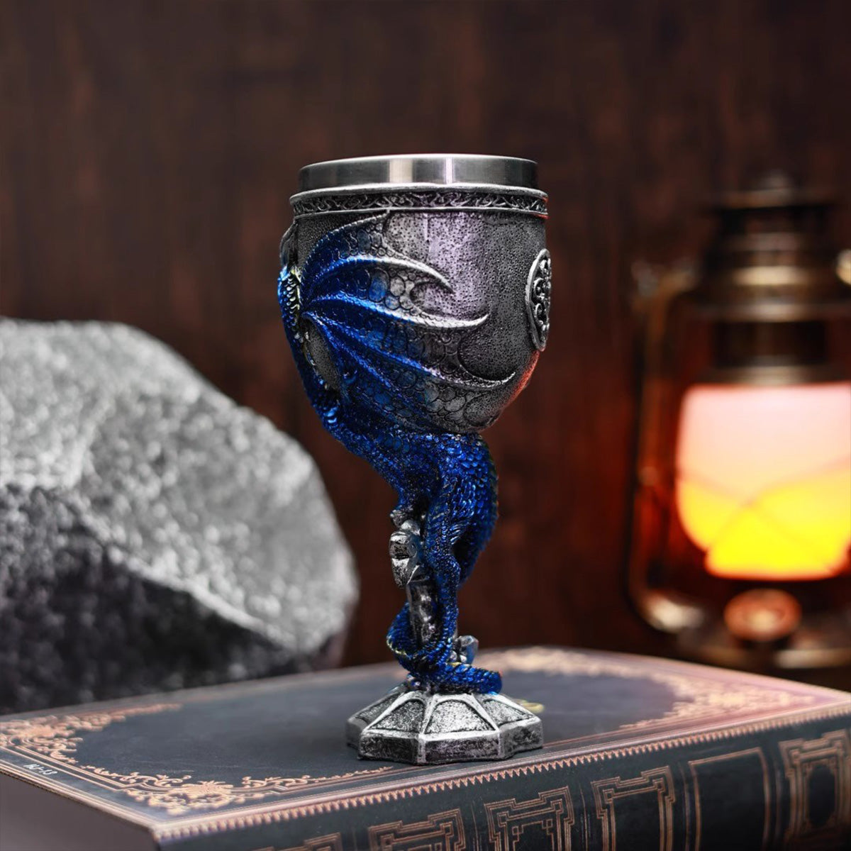 Vintage Western Dragon Wine & Cocktail Glass - Fantasy Evil Dragon Shaped Barware