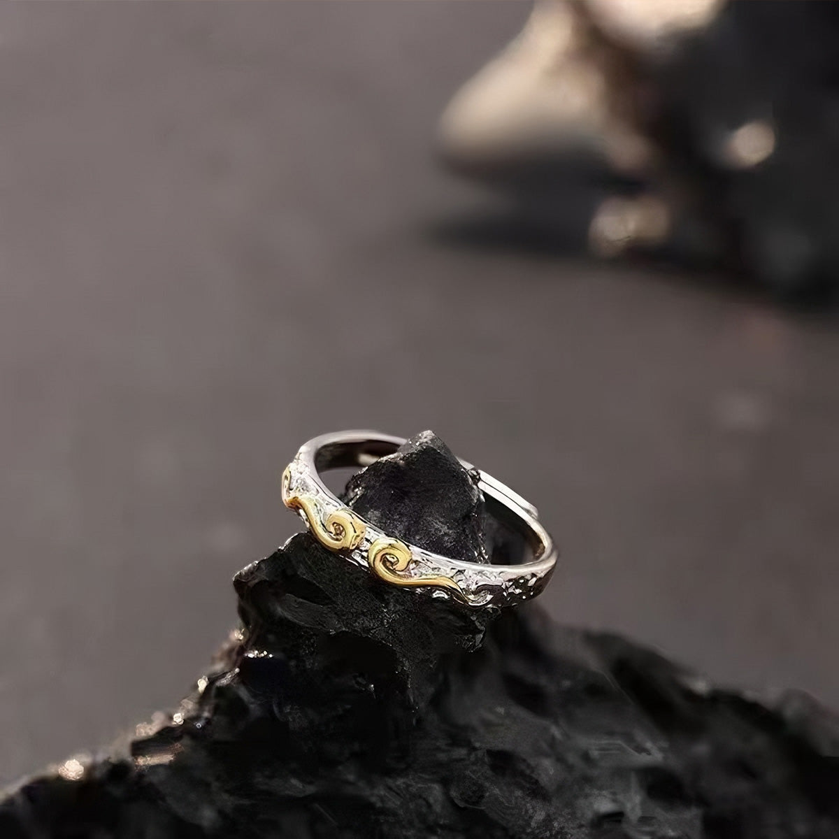 Niche Lone Star Men's Ring - Open Adjustable Versatile Index Finger Boyfriend Gift