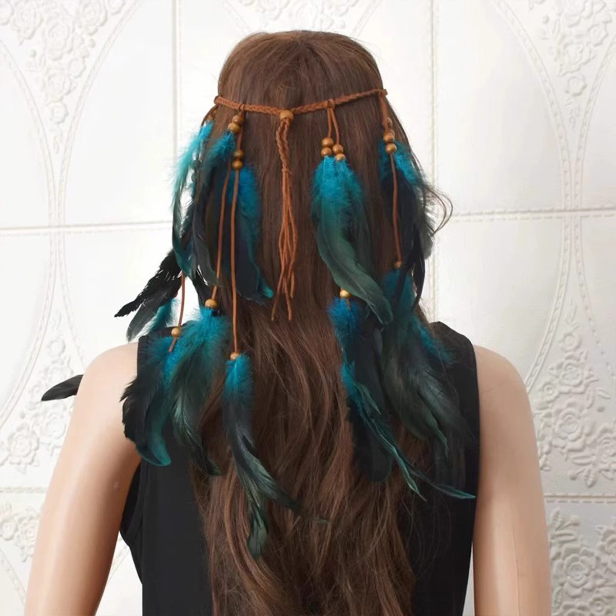 Bohemian Tribal Feather Headband - Ethnic Primitive Style New Bohemian Hair Accessory