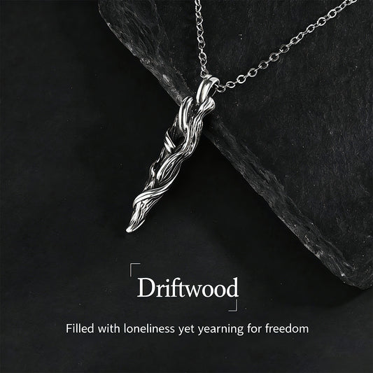 Women's Driftwood Pendant Necklace - Niche Minimalist Dainty Long Collarbone Sweater Chain