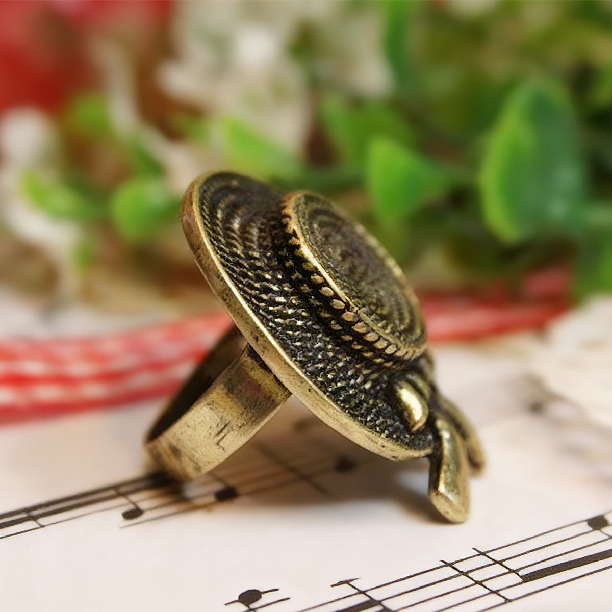 Vintage Cute Mini Hat Bowknot Ring - European - American Style Retro Jewelry for Women