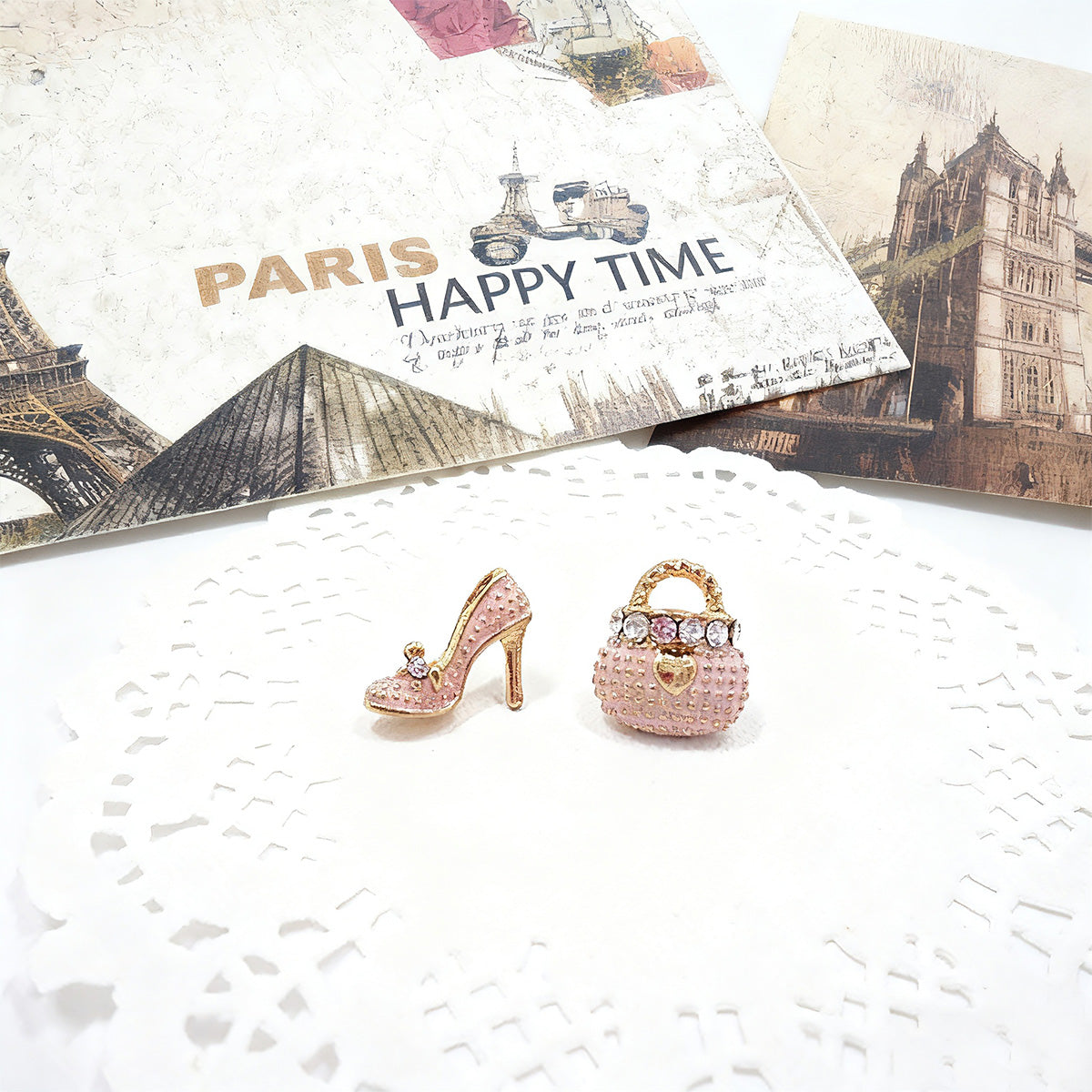 Asymmetrical Stud Earrings - Trendy Versatile Earrings to Match Bags & Heels