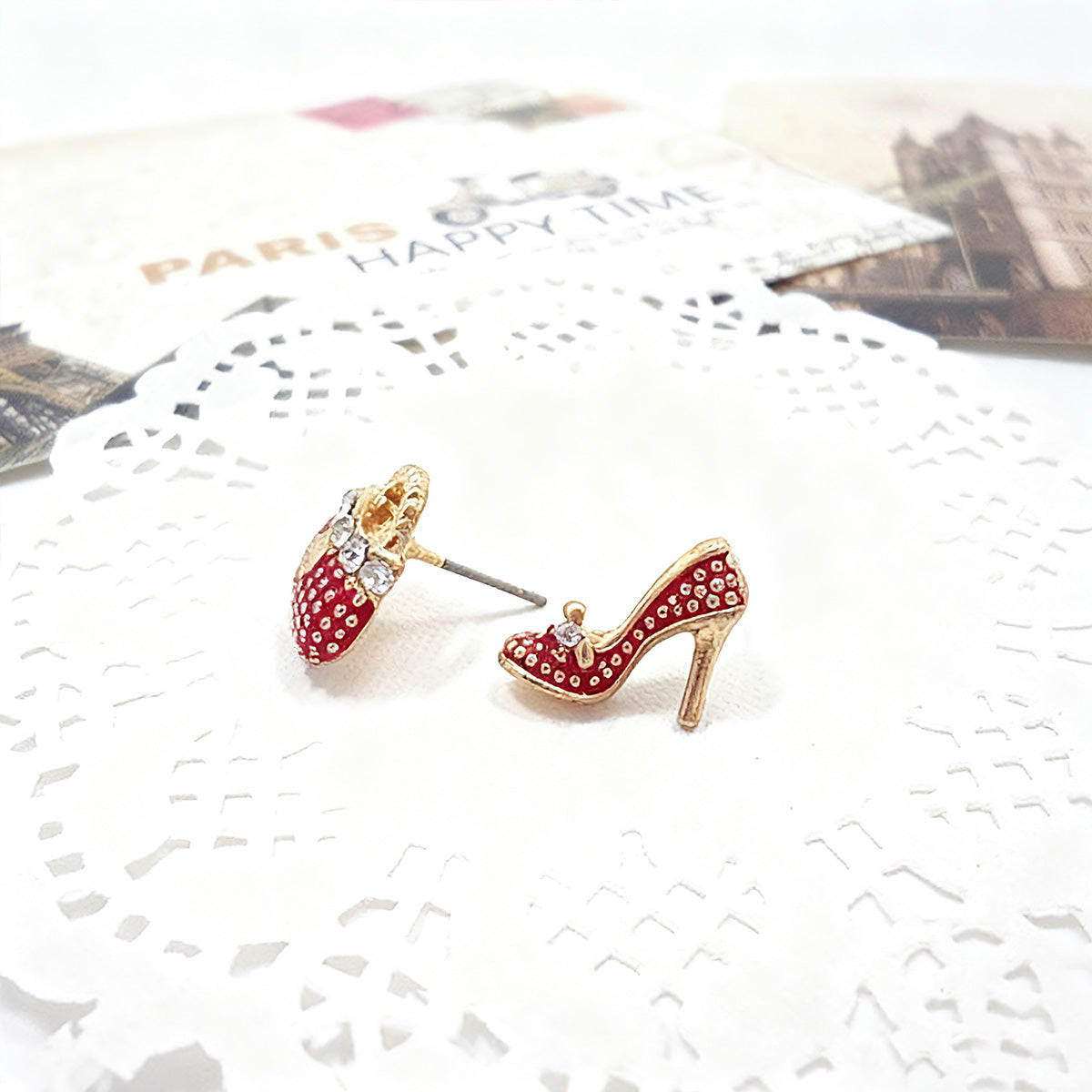 Asymmetrical Stud Earrings - Trendy Versatile Earrings to Match Bags & Heels