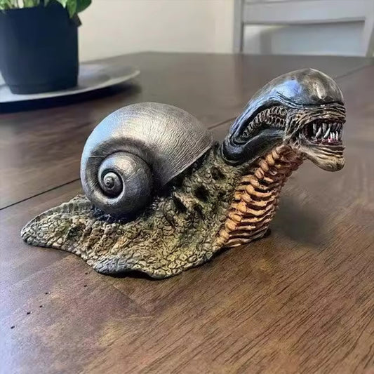 Creative Evil Snail Figurine - Handmade Decor, Mutant Snail with Innovative Kooky Design, Ideal as a Gift