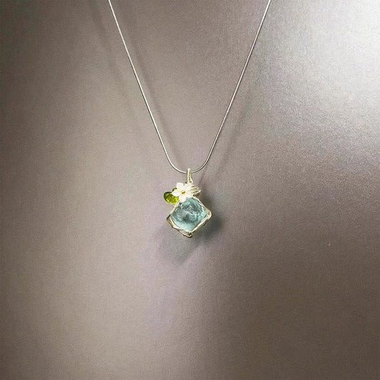 Handmade Raw Stone Crystal Necklace - Natural Healing Jewelry | Unique Boho Accessory