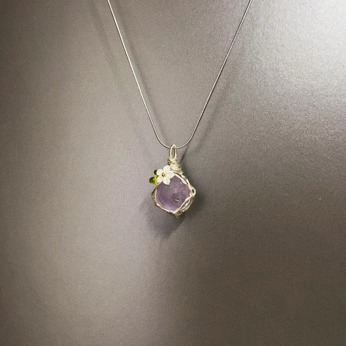 Handmade Raw Stone Crystal Necklace - Natural Healing Jewelry | Unique Boho Accessory