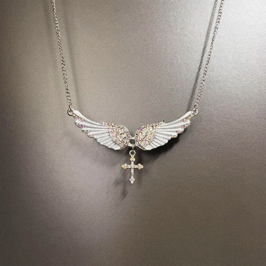 Vintage Wings of the Angels Necklace - Retro Sacred Jewelry | Unique Protection Statement Piece