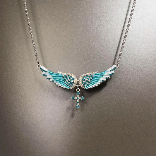 Vintage Wings of the Angels Necklace - Retro Sacred Jewelry | Unique Protection Statement Piece
