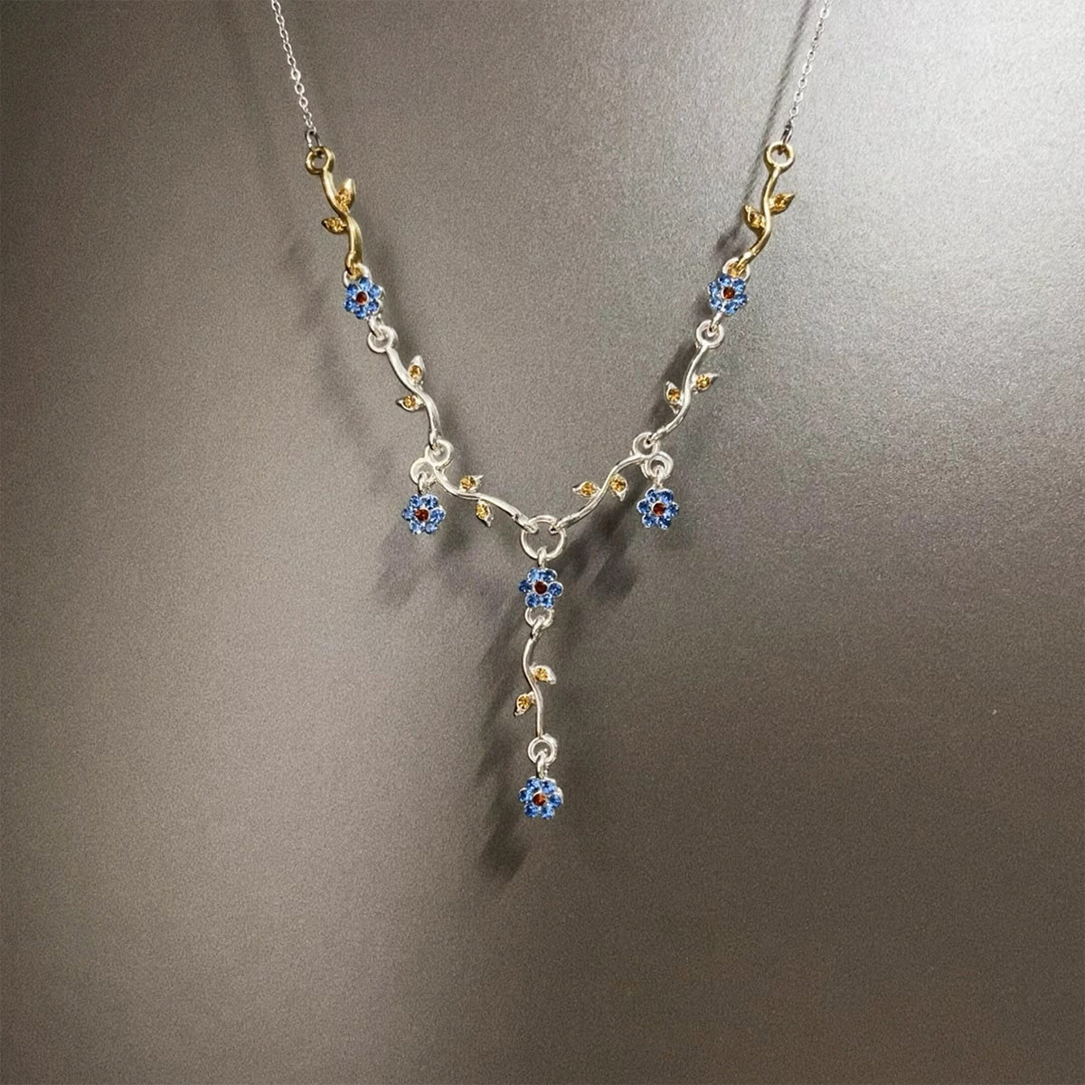 Vintage Purple Orchid Necklace - Retro Romantic Jewelry | Unique Bohemian Accessory