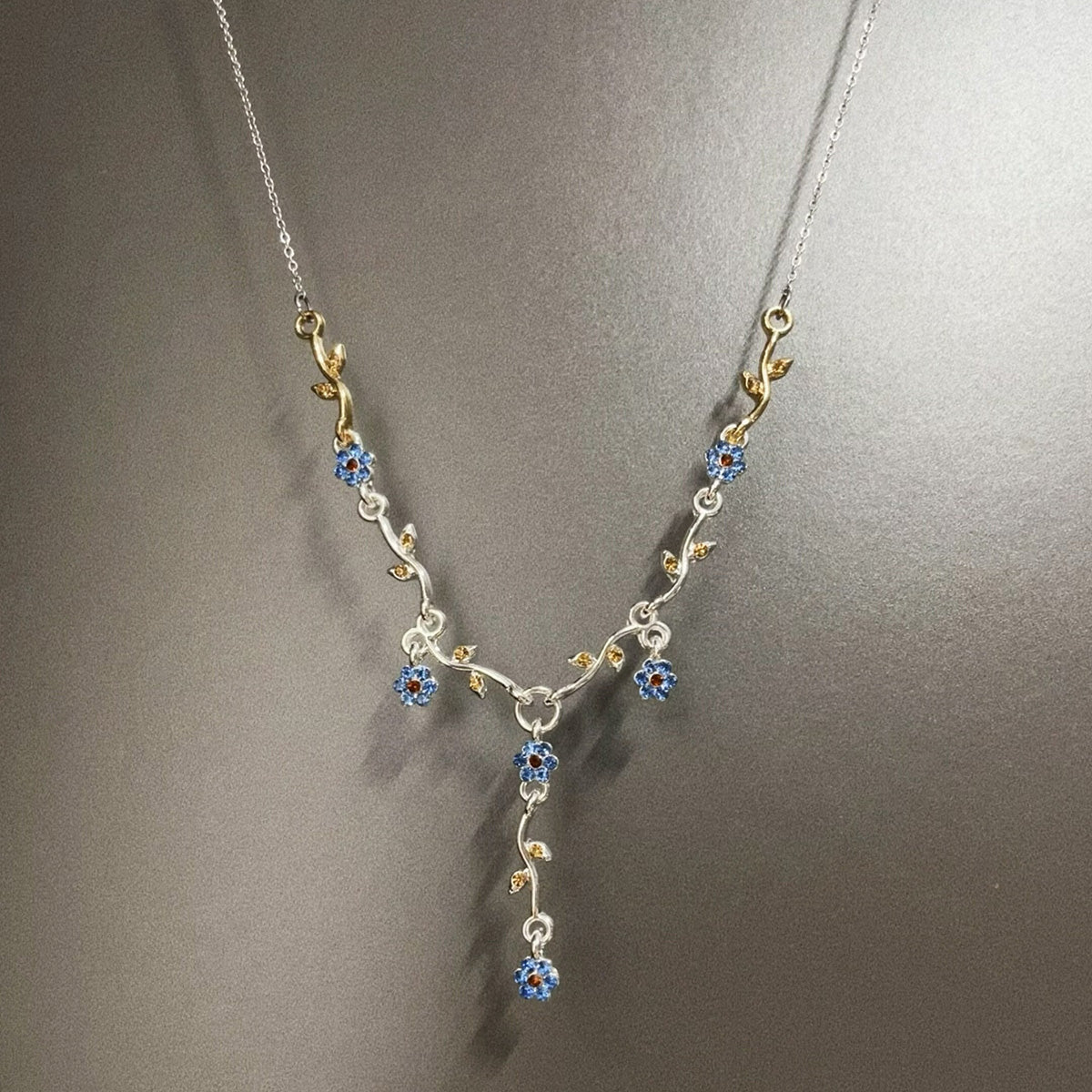 Vintage Purple Orchid Necklace - Retro Romantic Jewelry | Unique Bohemian Accessory