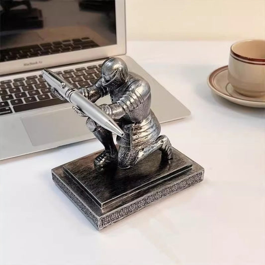 Luxury Executive Knight Pen Holder - Creative Desk Decor | Premium Gift for Boyfriend