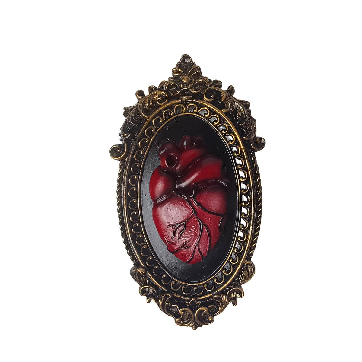 Gothic Dark Heart Wall Plaque - Macabre Horror Decor | Resin Sculpture Ornament
