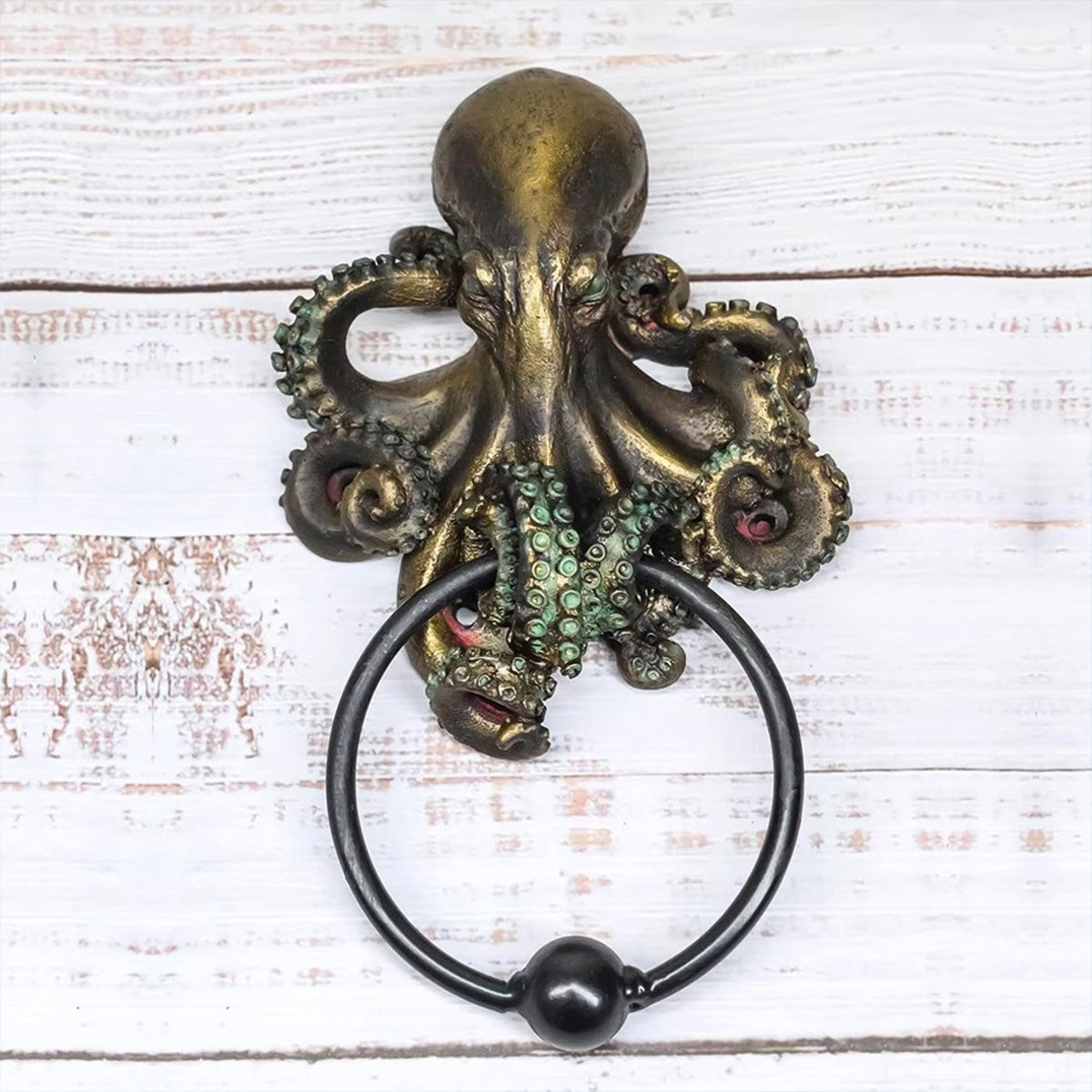 Cthulhu Octopus Skull Door Knocker - Gothic Wall Decor | Horror Bar Restaurant Ornament
