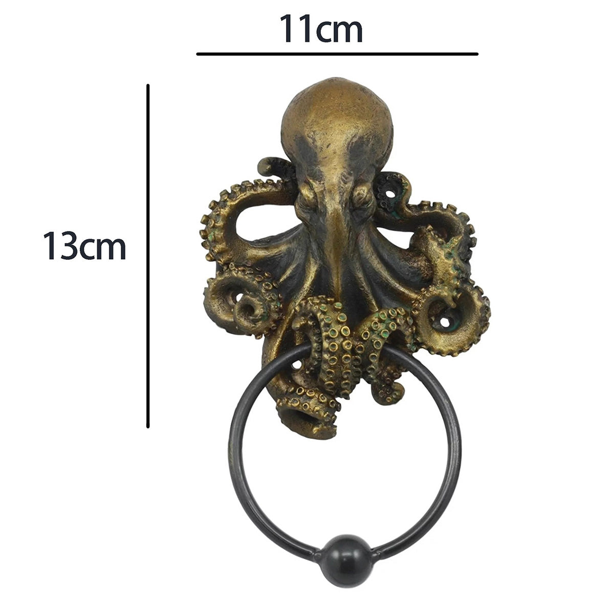 Cthulhu Octopus Skull Door Knocker - Gothic Wall Decor | Horror Bar Restaurant Ornament