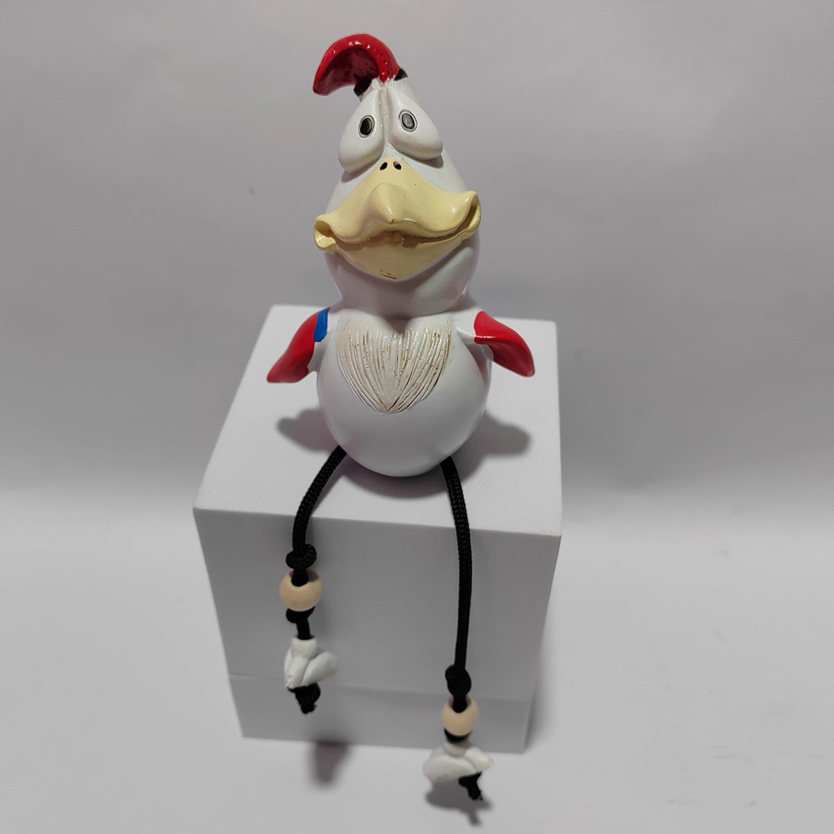 Funny Rooster Fence Decor - Whimsical Garden Ornament | Outdoor Balcony Yard Craft