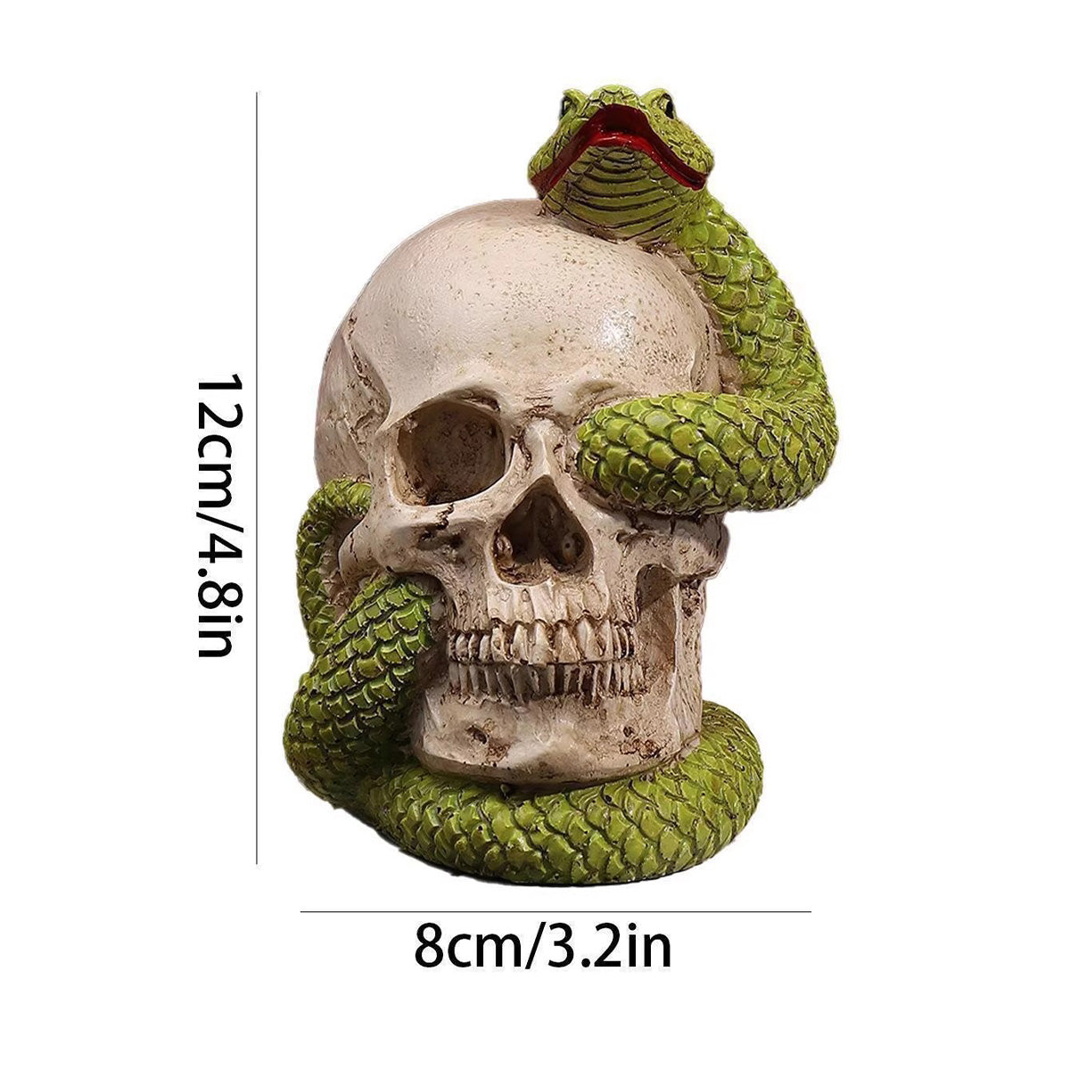 Horror Skull Resin Ornament - Halloween Spooky Desktop Decor | Gothic Festival Gift