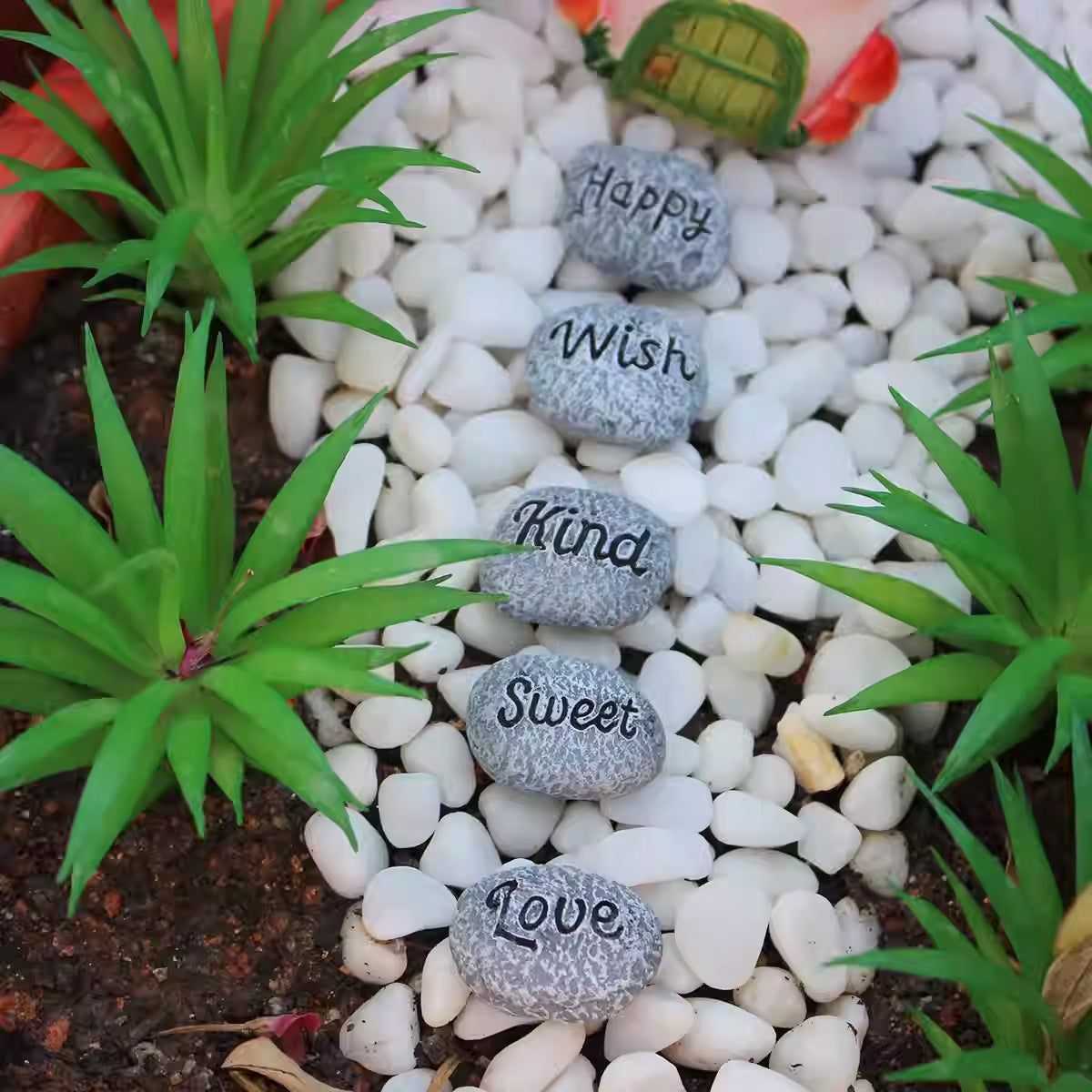 Resin Mini Stone Decor - Succulent Planter Topdressing for Garden & Micro Landscape