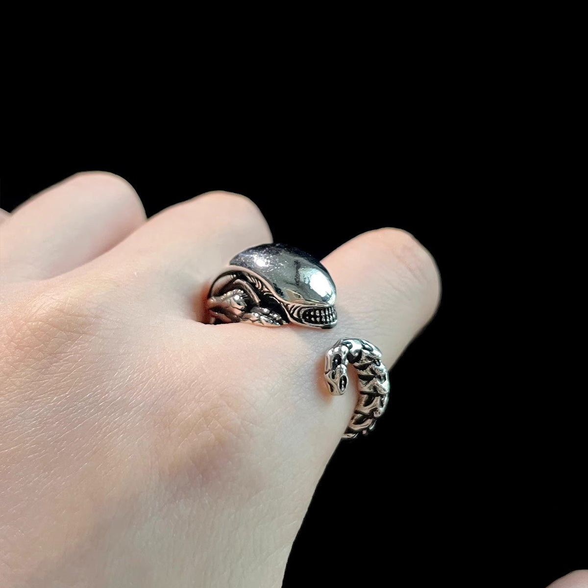 Vintage Alien Invasion Ring - Retro Sci-Fi Gothic Jewelry | Unique Extraterrestrial Band