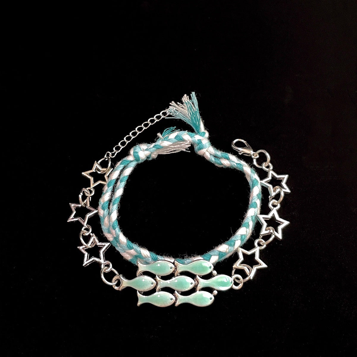 Vintage Blue Ocean Sailing Bracelet - Retro Nautical Jewelry | Ocean-Inspired Accessory