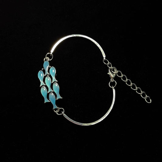 Vintage Against the Current Bracelet - Retro Rebel Style Jewelry | Unique Edgy Bangle