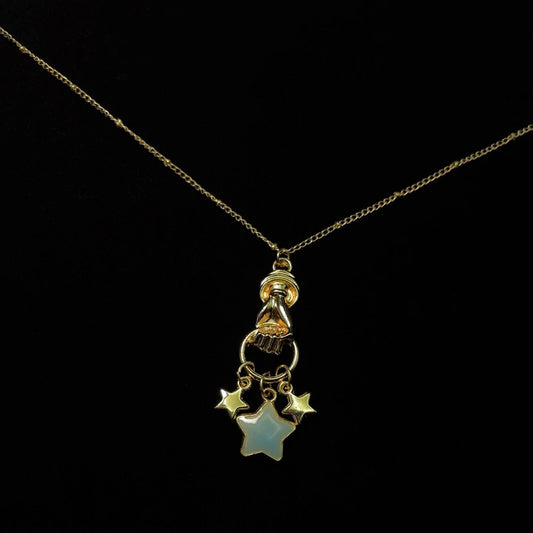 Vintage Hold Stars in Your Hand Necklace - Retro Starry Sky Romantic Jewelry | Unique Pendant