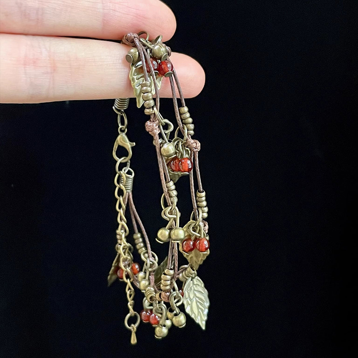 Vintage Vine Tree Fruit Bracelet - Retro Forest Botanical Jewelry | Unique Nature Bangle