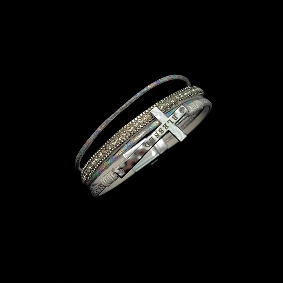 Vintage Leather Cross Bracelet - Retro Gothic Religious Jewelry | Unique Leather Band