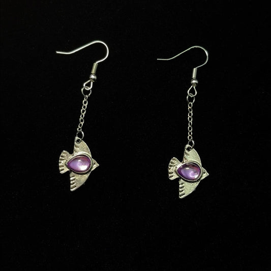 Vintage Water Drop Flying Bird Earrings - Retro Nature-Inspired Jewelry | Unique Bird Studs