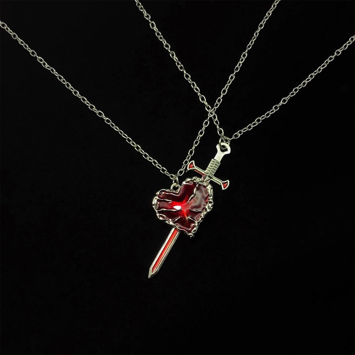 Vintage Sword of Love Necklace - Retro Romantic Knight Jewelry | Unique Sword Pendant