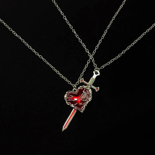 Vintage Sword of Love Necklace - Retro Romantic Knight Jewelry | Unique Sword Pendant
