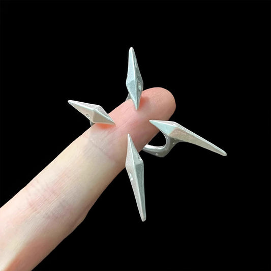 Vintage Dark Avant-garde Ring - Retro Edgy Artistic Jewelry | Unique Avant-garde Band