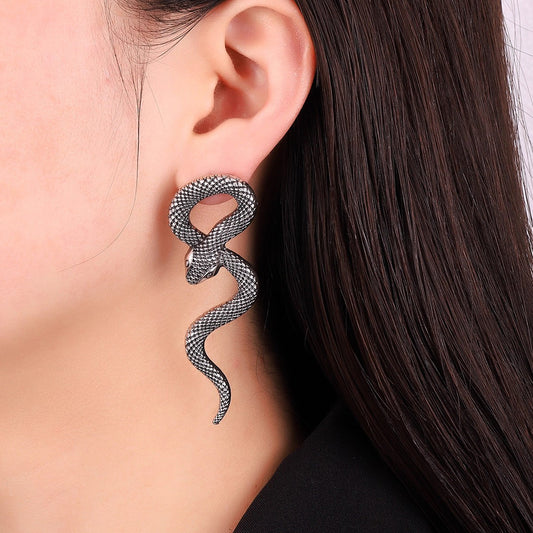 Vintage Punk Python Cuff Earrings - Edgy Minimalist Animal Ear Cuffs for Women | Clubwear Jewelry