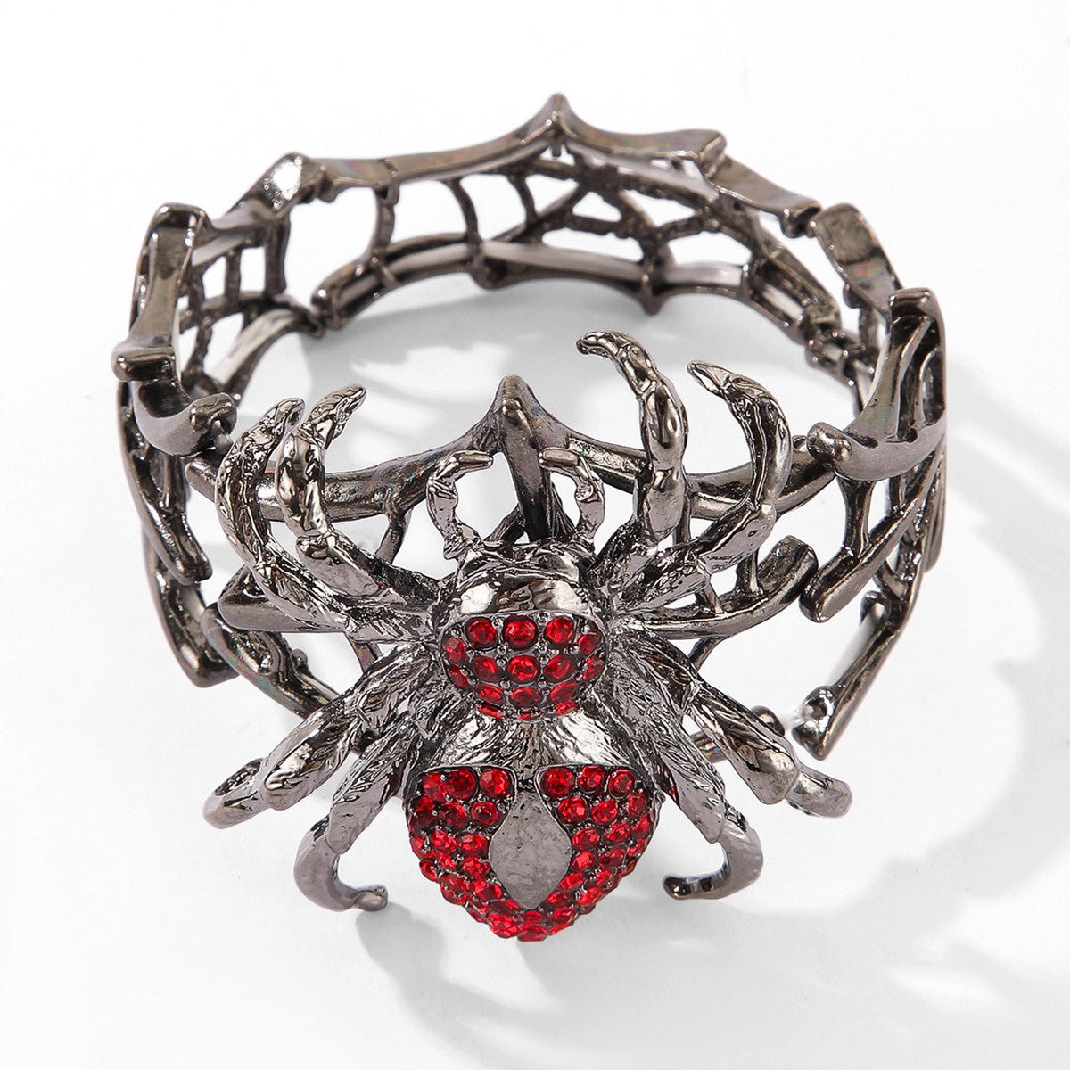 Dark Punk Rhinestone Spider Stretch Bracelet - Halloween Party Jewelry for Women | Edgy Accessory
