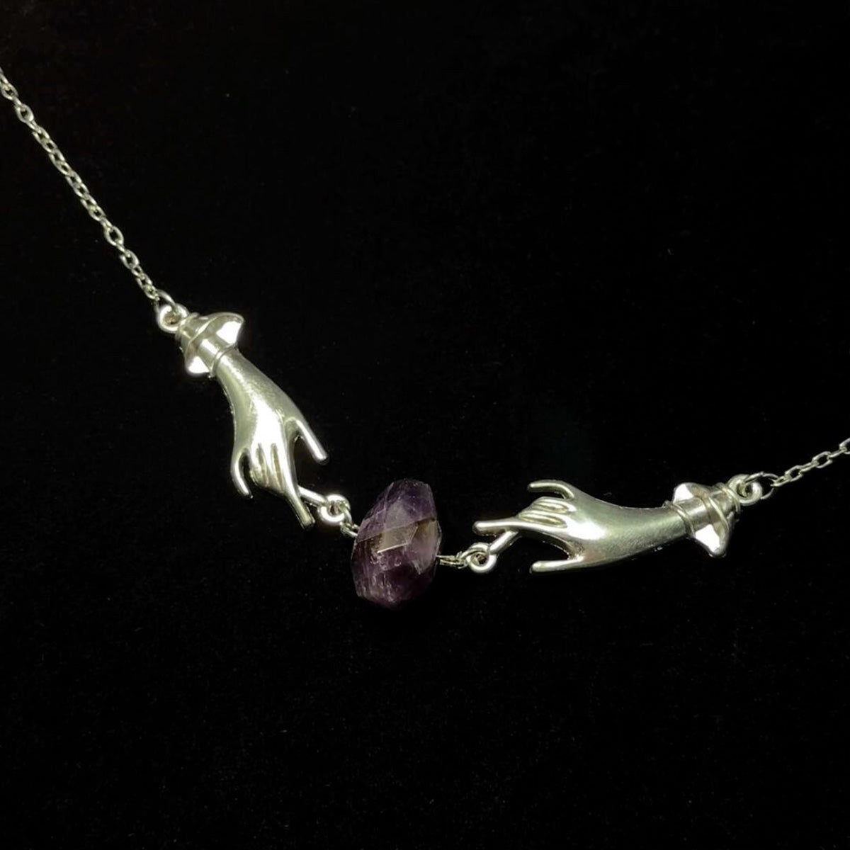 Vintage Magic Witch Crystal Necklace - Retro Dark Witchcraft Jewelry | Mystic Crystal Pendant