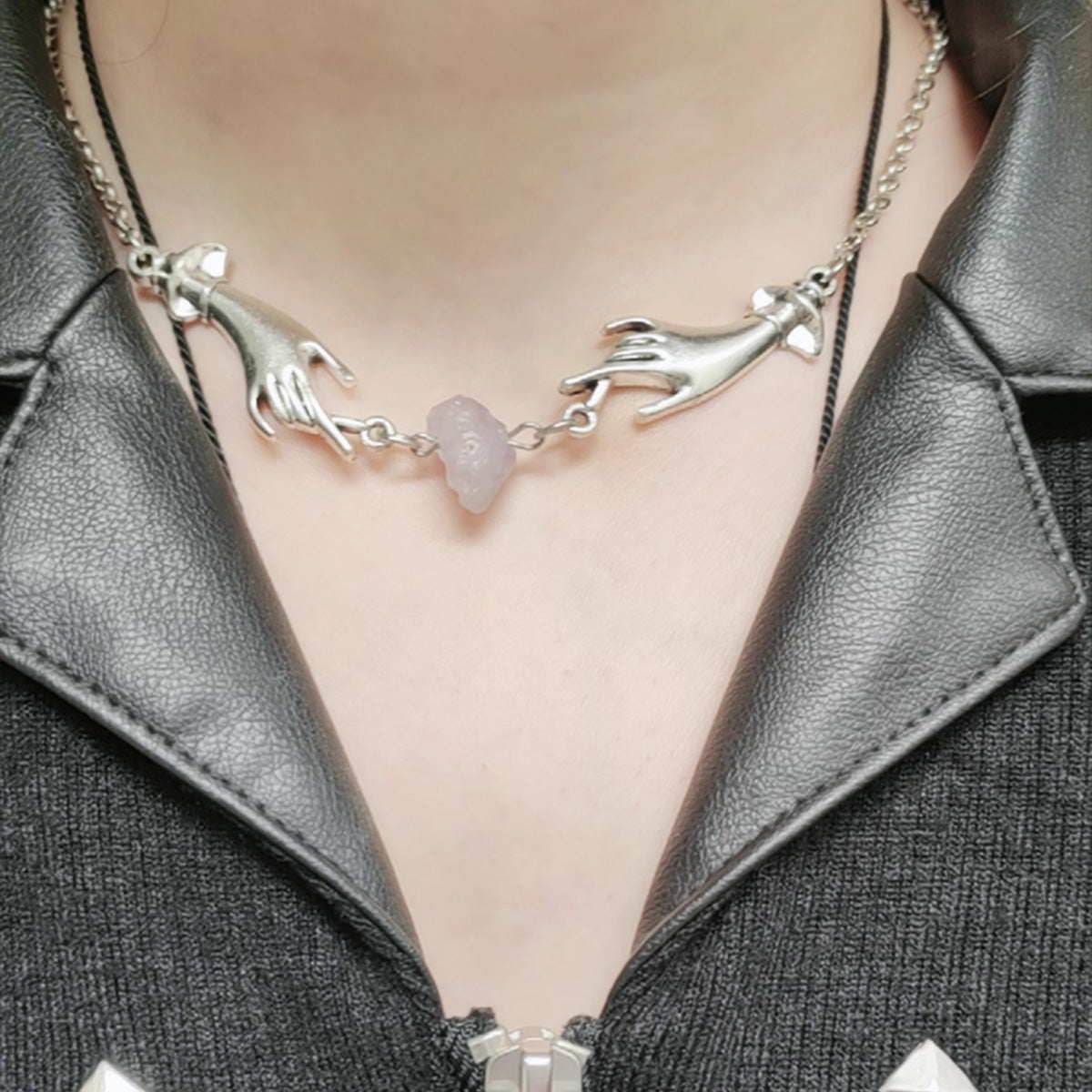 Vintage Magic Witch Crystal Necklace - Retro Dark Witchcraft Jewelry | Mystic Crystal Pendant