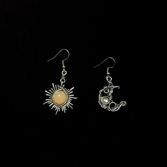 Vintage Bohemian Sky Earrings - Retro Boho Celestial Jewelry | Unique Airy Dangle Earrings