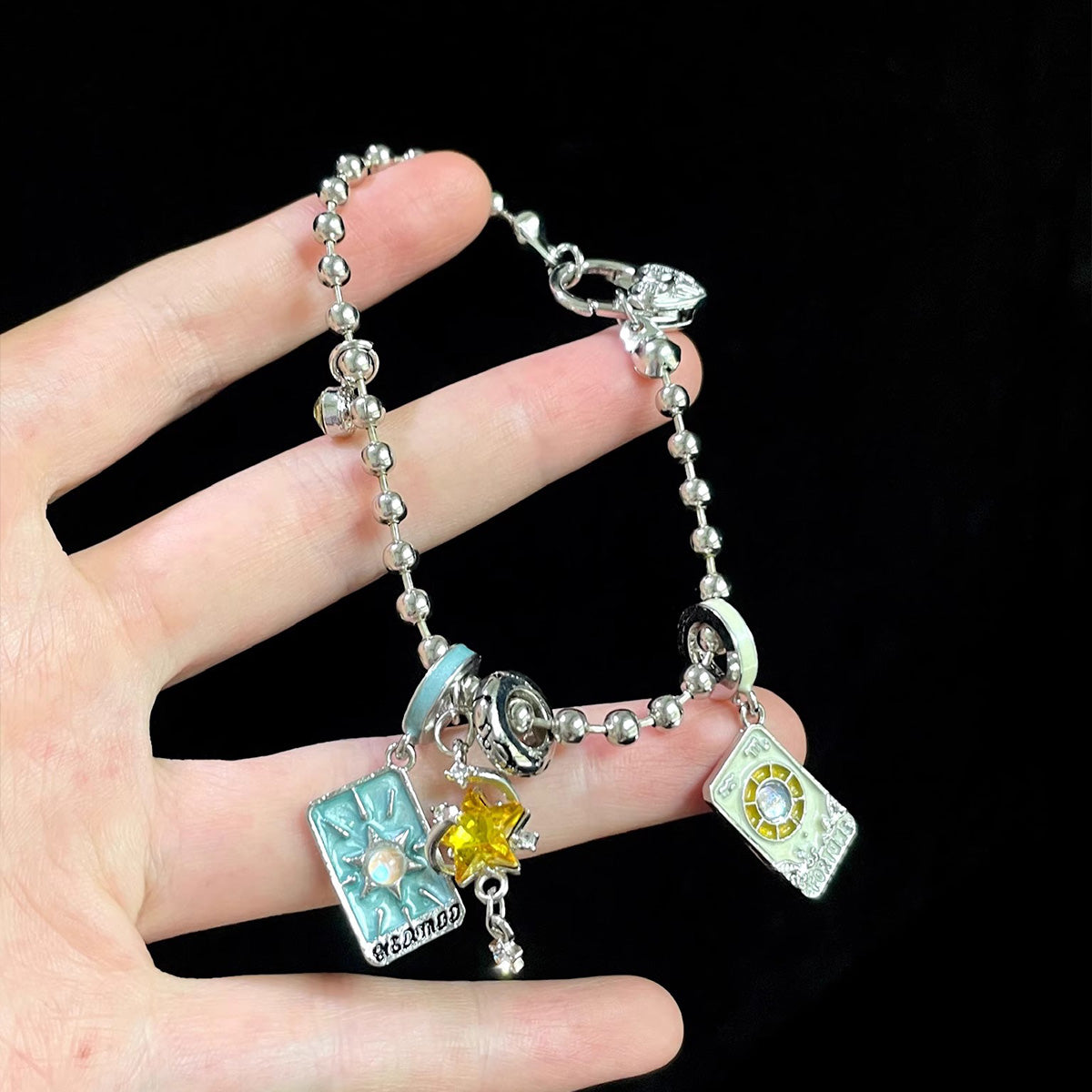 Vintage Wheel of Destiny Bracelet - Retro Tarot Mystic Jewelry | Fated Symbol Wristband