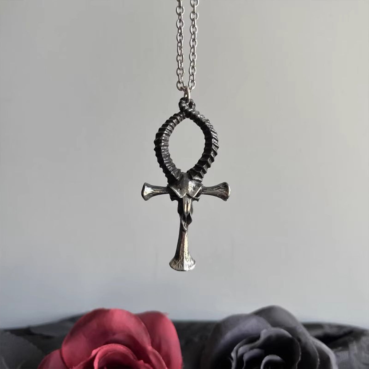 Vintage Black Goat Necklace - Gothic Punk Satanic Hip-Hop Pendant | Unisex Dark Accessory