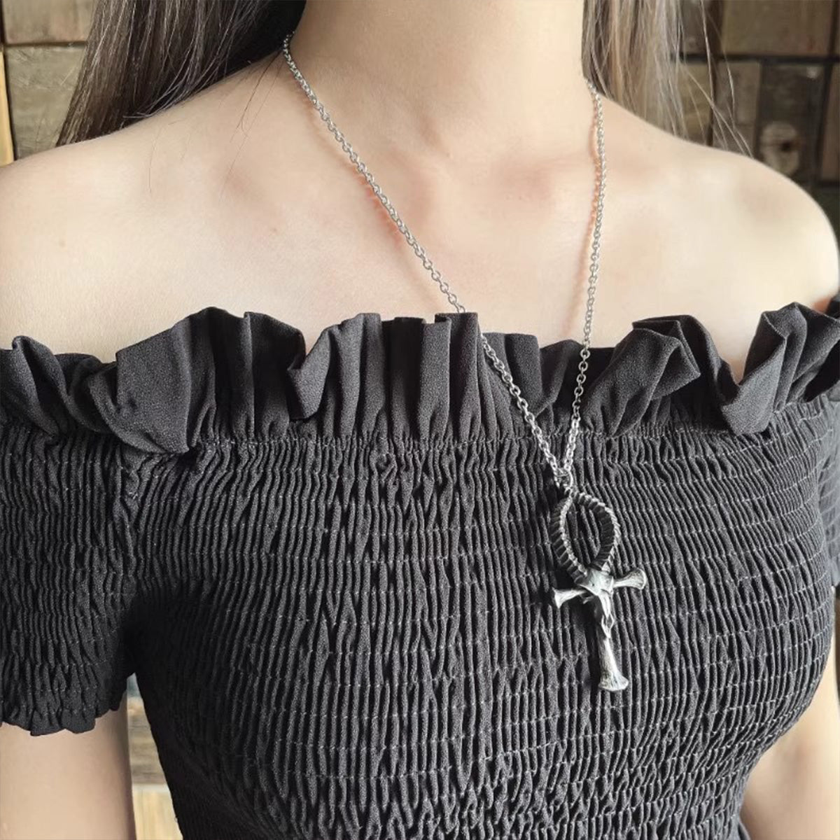 Vintage Black Goat Necklace - Gothic Punk Satanic Hip-Hop Pendant | Unisex Dark Accessory