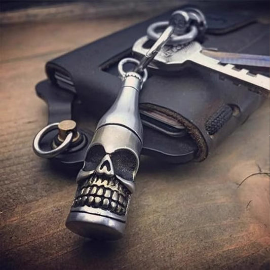 Vintage Skull Keychain - Gothic Punk Dark Luxury Accessory | Car Key Fob Charm