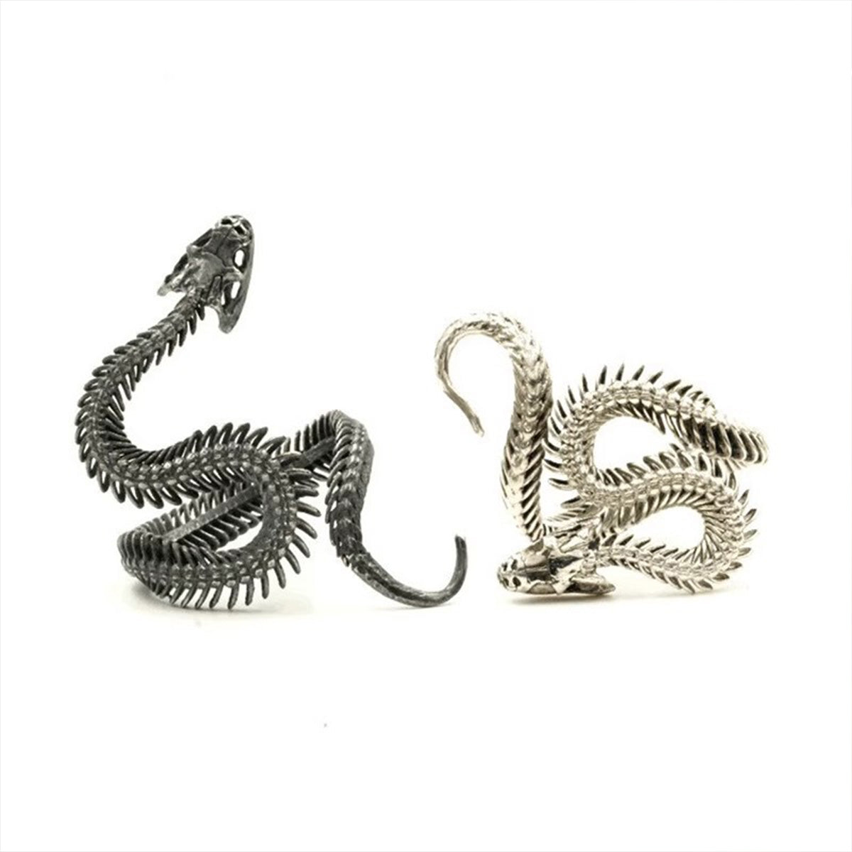 Vintage Snake Open Ring - Unisex Twisted Double Snake Gothic Ring | Niche Exaggerated Couple Accessory