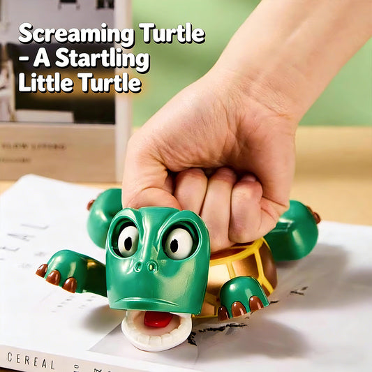Funny Turtle Coaster - Press to Make It Glare and Stretch Limbs | Non-Slip & Heat-Insulating Creative Accessory